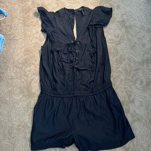 BCBG silk romper size medium.  Ties in the front…super cute!